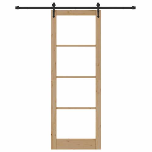 Klizna vrata s setom hardvera 83x232 cm masivna borovina Cijena