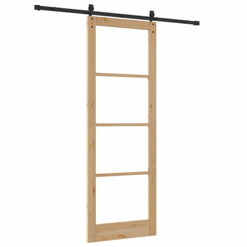 Klizna vrata s setom hardvera 83x232 cm masivna borovina Cijena