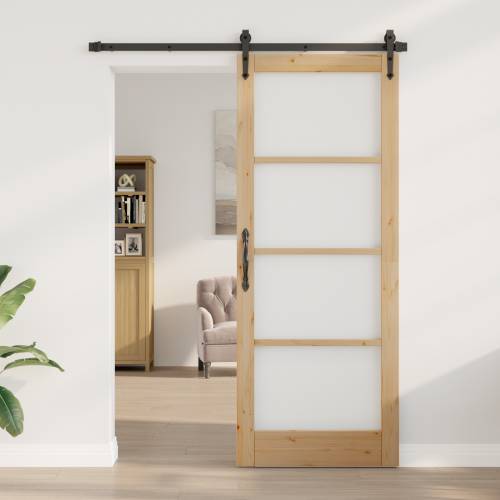 Unutarnja vrata s staklom “ORKDAL” 83x211x4 cm od punog drva borovine Cijena
