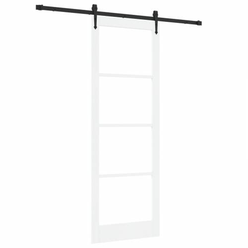 Klizna Vrata s Hardverom Set Bijela 83x232 cm Čvrsto Drvo Bor Cijena