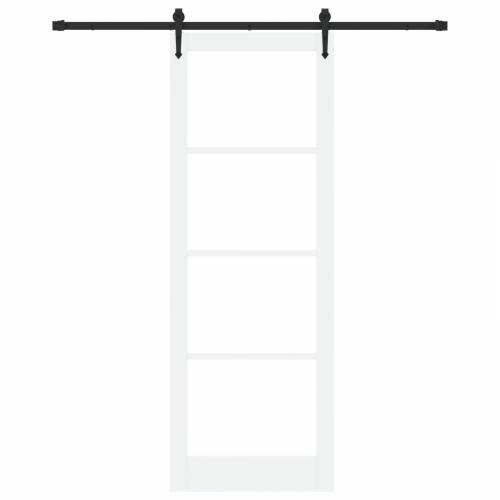 Klizna Vrata s Hardverom Set Bijela 83x232 cm Čvrsto Drvo Bor Cijena