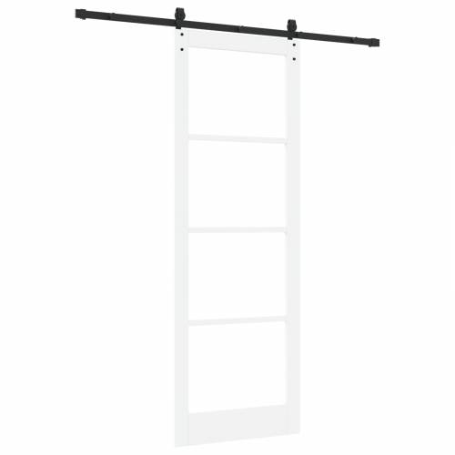 Klizna Vrata s Hardverom Set Bijela 83x232 cm Čvrsto Drvo Bor Cijena