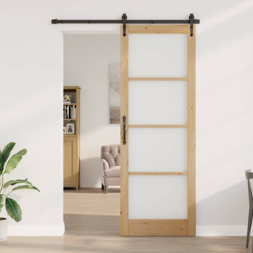 Unutarnja Vrata sa Staklom “ORKDAL” 83x232x4 cm Odlično Drvo Bor Cijena