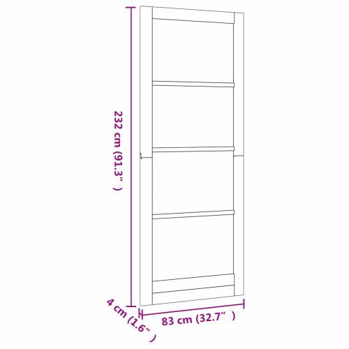 Unutarnja Vrata sa Staklom “ORKDAL” 83x232x4 cm Odlično Drvo Bor Cijena