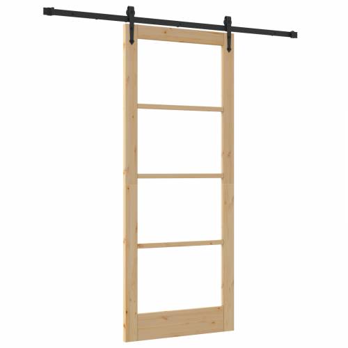 klizna vrata s hardverom 86x211 cm od punog drva borovine Cijena