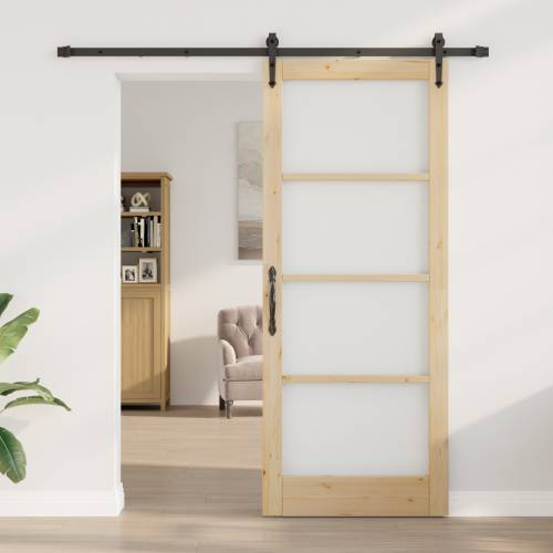 klizna vrata s hardverom 86x211 cm od punog drva borovine Cijena