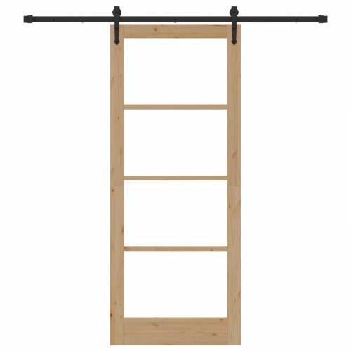 klizna vrata s hardverom 86x211 cm od punog drva borovine Cijena