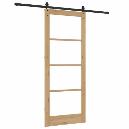 klizna vrata s hardverom 86x211 cm od punog drva borovine Cijena