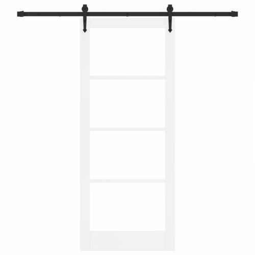 Klizna vrata s hardverskim setom bijela 86x211 cm čvrsto drvo bor Cijena