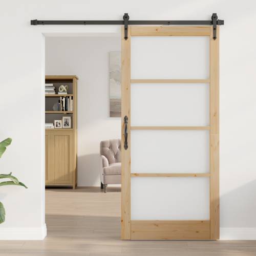 Unutarnja vrata s staklom “ORKDAL” 93x202x4 cm od solidnog drva bora Cijena