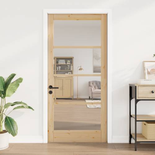 Unutarnja vrata s staklom “ORKDAL” 93x202x4 cm od solidnog drva bora Cijena