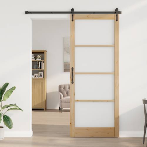 Unutarnja vrata s staklom “ORKDAL” 93x232x4 cm Čvrsto drvo bor Cijena