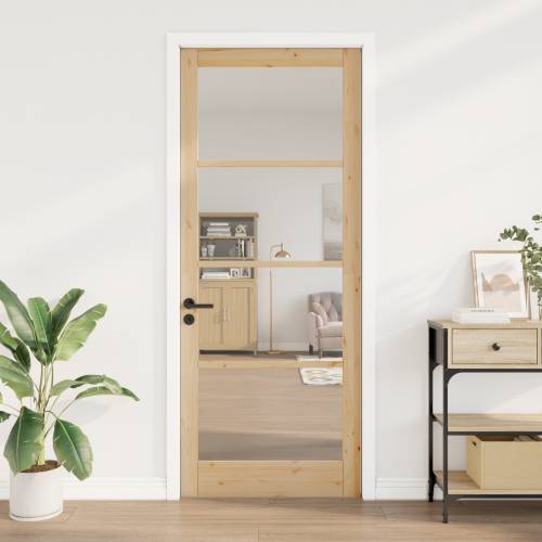 Unutarnja vrata s staklom “ORKDAL” 93x232x4 cm Čvrsto drvo bor Cijena