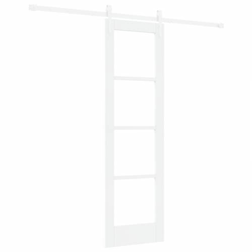 Klizna Vrata s Opremljenim Setom Bijela 61x198,5 cm Solidno Drvo Bor Cijena
