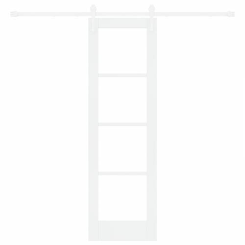 Klizna Vrata s Opremljenim Setom Bijela 61x198,5 cm Solidno Drvo Bor Cijena