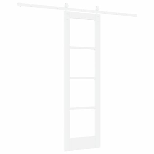 Klizna Vrata s Opremljenim Setom Bijela 61x198,5 cm Solidno Drvo Bor Cijena