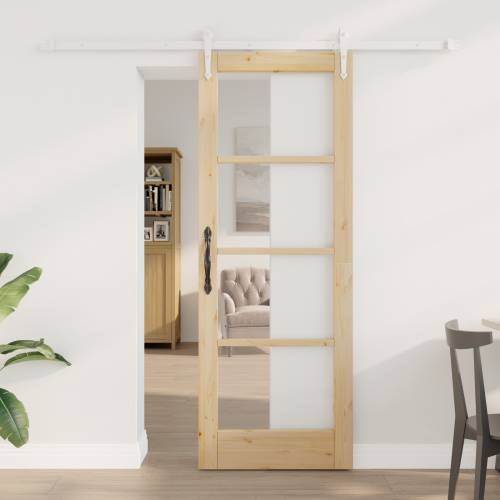 Klizna vrata s opremom Set 73.5x198.5 cm Masivno drvo bor Cijena