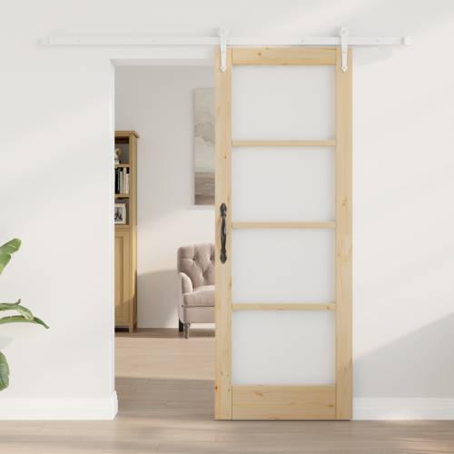 Klizna vrata s opremom Set 73.5x198.5 cm Masivno drvo bor Cijena