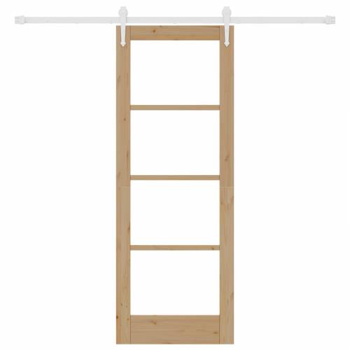 Klizna vrata s opremom Set 73.5x198.5 cm Masivno drvo bor Cijena