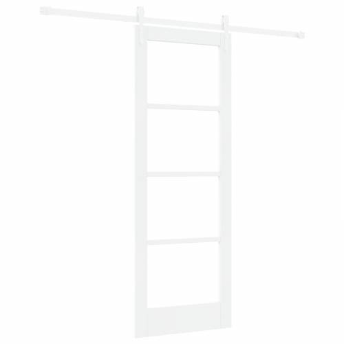 Klizna Vrata sa Hardver Setom Bijela 73.5x198.5 cm Čvrsta Drvena Bor Cijena