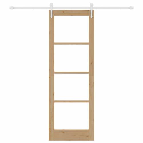 klizna vrata s setom hardvera 73.5x211 cm čvrsto borovo drvo Cijena