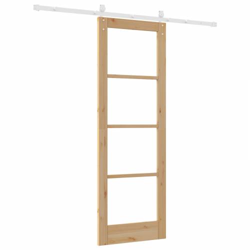 klizna vrata s setom hardvera 73.5x211 cm čvrsto borovo drvo Cijena