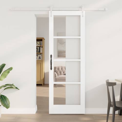 klizna vrata sa setom hardvera bijela 73.5x211 cm čvrsto drvo bor Cijena
