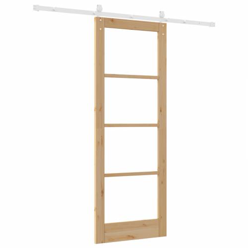 Klizna vrata sa setom opreme 78x211 cm Čvrsta drvena bora Cijena