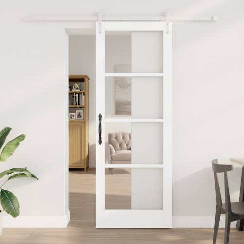 Klizna vrata s kompletnim hardverom bijela 78x211 cm čvrsto drvo bor Cijena