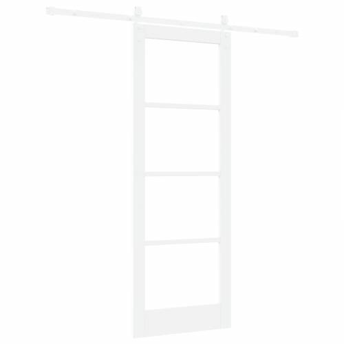 Klizna vrata s kompletnim hardverom bijela 78x211 cm čvrsto drvo bor Cijena