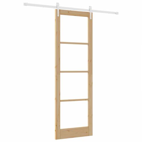 klizna vrata s setom hardvera 78x232 cm od punog drva bora Cijena
