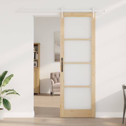 klizna vrata s setom hardvera 78x232 cm od punog drva bora Cijena