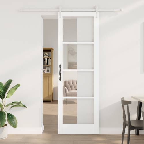 klizna vrata sa setom hardvera bijela 78x232 cm čvrsta drva bora Cijena