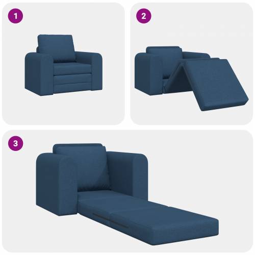 Floor Sofa Krevet 2-u-1 Plava 98x71x83 cm Tkanina Cijena