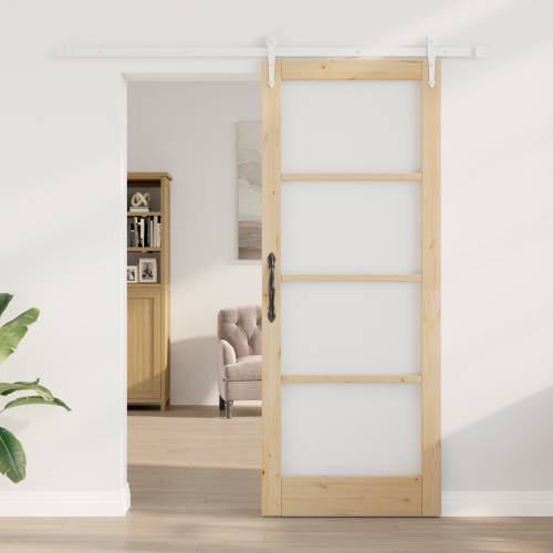 klizna vrata s hardverskim setom 83x211 cm masivna borovina Cijena