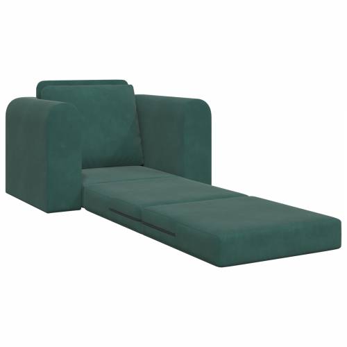 Floor Sofa Bed 2-u-1 Tamnozelena 98x71x83 cm Baršunasti Cijena