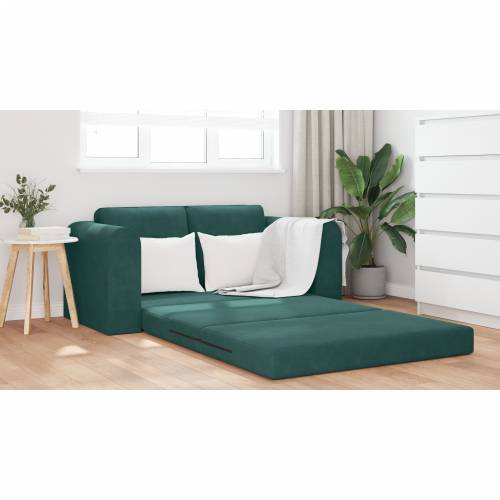 Kauč na razvlačenje 2-u-1 Tamno zeleni 148x71x83 cm Baršun Cijena