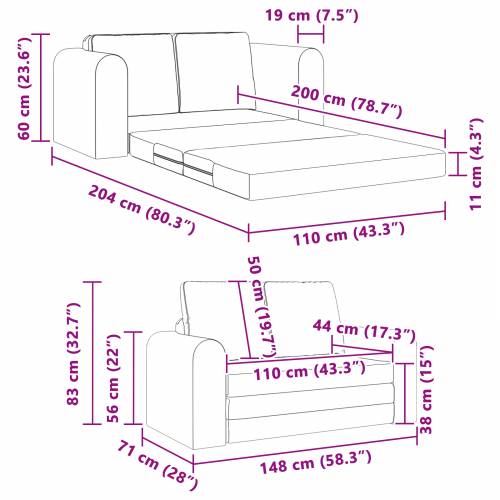 Floor Sofa Bed 2-u-1 Bordo 148x71x83 cm Baršun Cijena