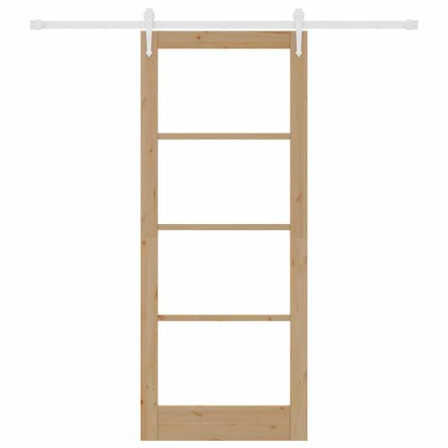 Klizna vrata s hardverskim setom 86x211 cm Čvrsto drvo bor Cijena