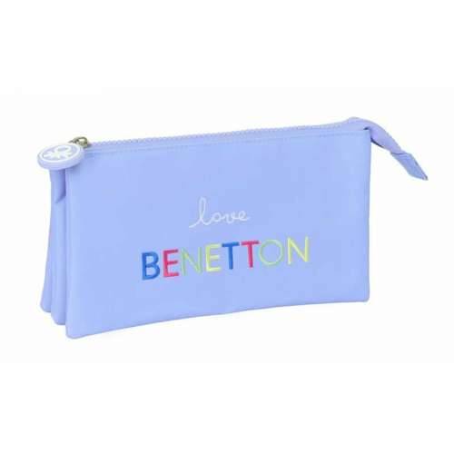 Trostruka pernica Benetton Lila Lila 22 x 12 x 3 cm Cijena