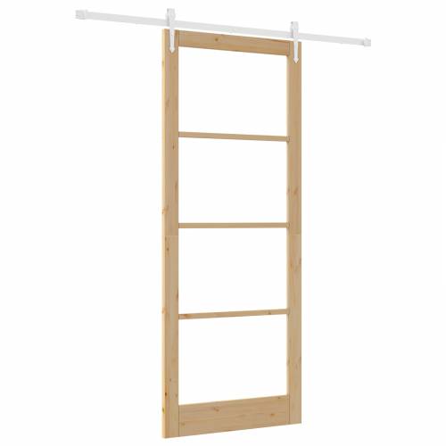 Klizna Vrata sa Setom Opreme 93x232 cm Puno Drvo Bor Cijena