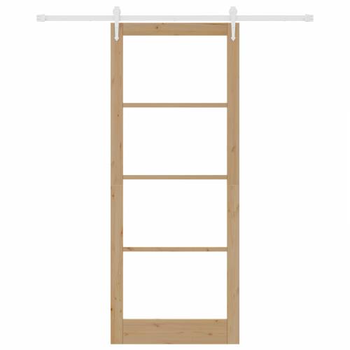 Klizna Vrata sa Setom Opreme 93x232 cm Puno Drvo Bor Cijena