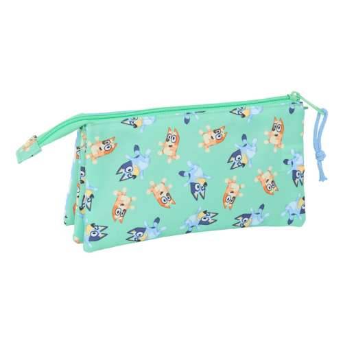 Trostruka pernica Bluey Sisters Zelena 22 x 12 x 3 cm Cijena