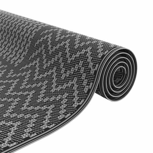 Vanjski Tepih ‘ARAKIL’Crna i Siva 250x500 cm PP Cijena