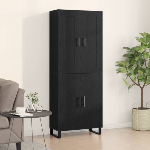 Visoki ormar crni hrast 69.5x34x180 cm inženjersko drvo Cijena