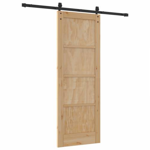 klizna vrata sa setom hardvera 73.5x198.5 cm Čvrsta drvena borovina Cijena