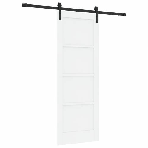 klizna vrata s setom pričvršćivača bijela 73.5x198.5 cm solidno drvo bor Cijena