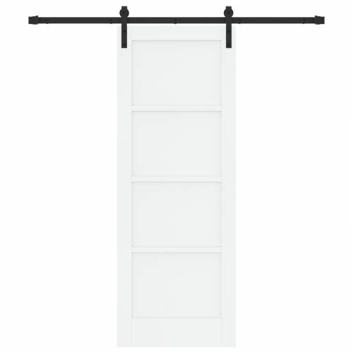 klizna vrata s setom pričvršćivača bijela 73.5x198.5 cm solidno drvo bor Cijena