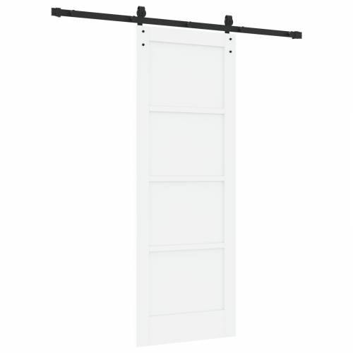 klizna vrata s setom pričvršćivača bijela 73.5x198.5 cm solidno drvo bor Cijena