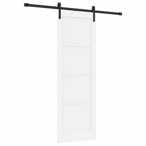 klizna vrata s hardverskim setom bijela 73.5x211 cm čvrsto drvo bor Cijena